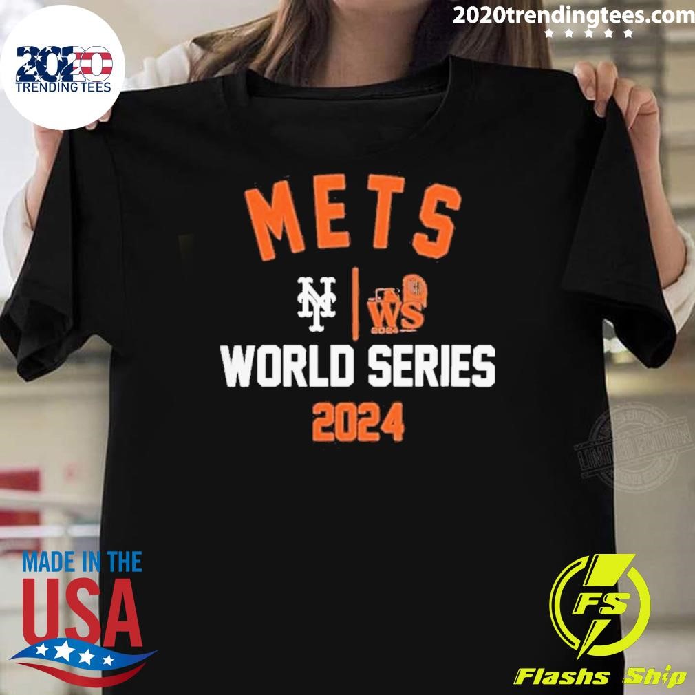 Nice New York Mets Nike 2024 World Series Arched Lockup T-shirt