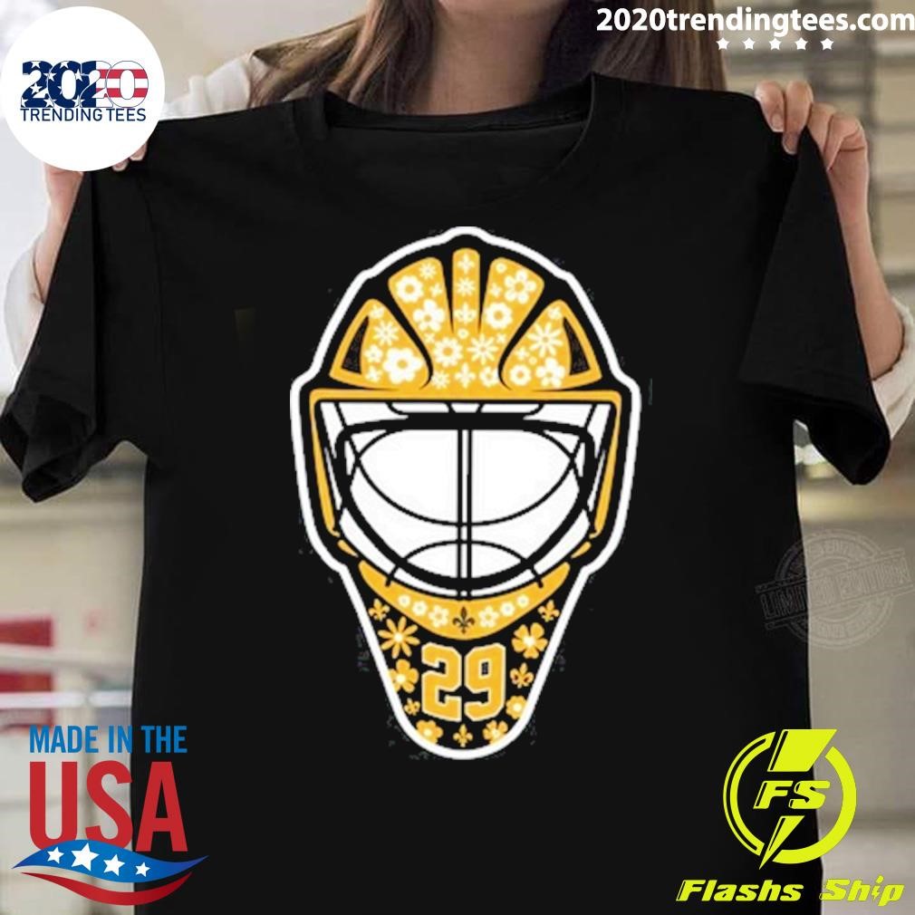 Nice Pens Gear Marc-André Fleury Number 29 Flower Mask T-shirt