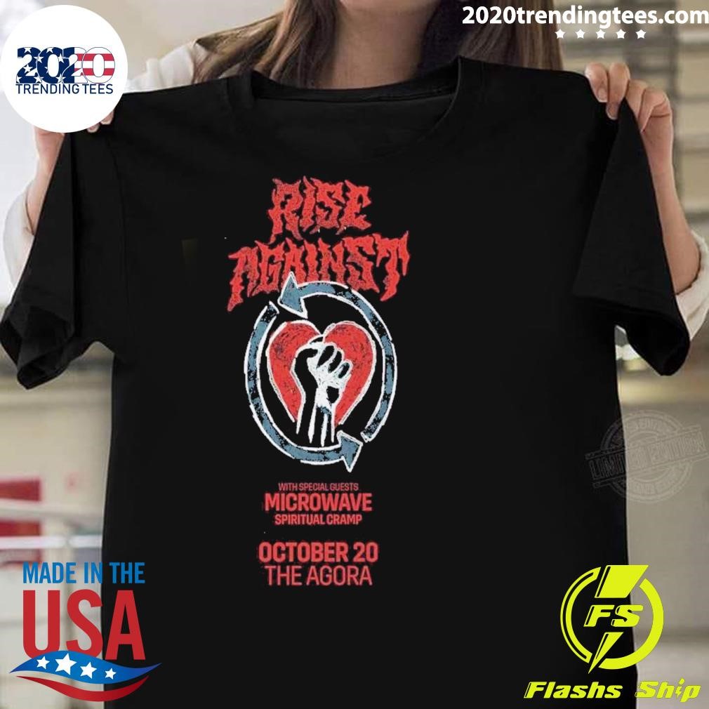 Nice Rise Against Oct 20 2024 In Cleveland Oh Tour Poster T-shirt