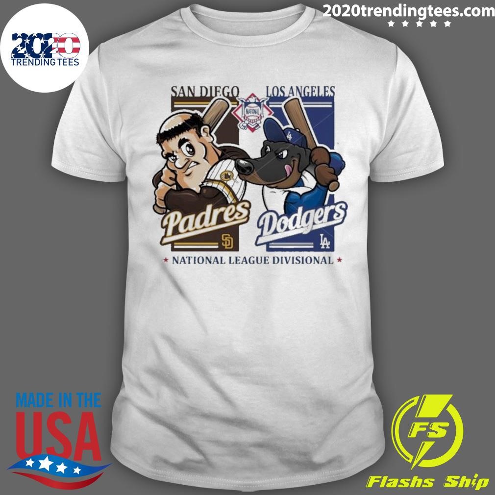 Nice San Diego Padres Vs Los Angeles Dodgers 2024 National League Divisional Mascot Matchup 2024 T-shirt