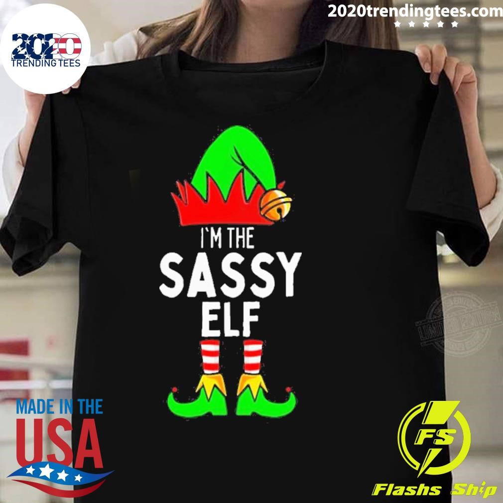 Nice Sassy Elf Matching Family Christmas 2024 T-shirt