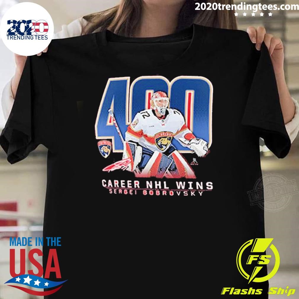 Nice Sergei Bobrovsky Florida Panthers 400 Career Wins 2024 T-shirt