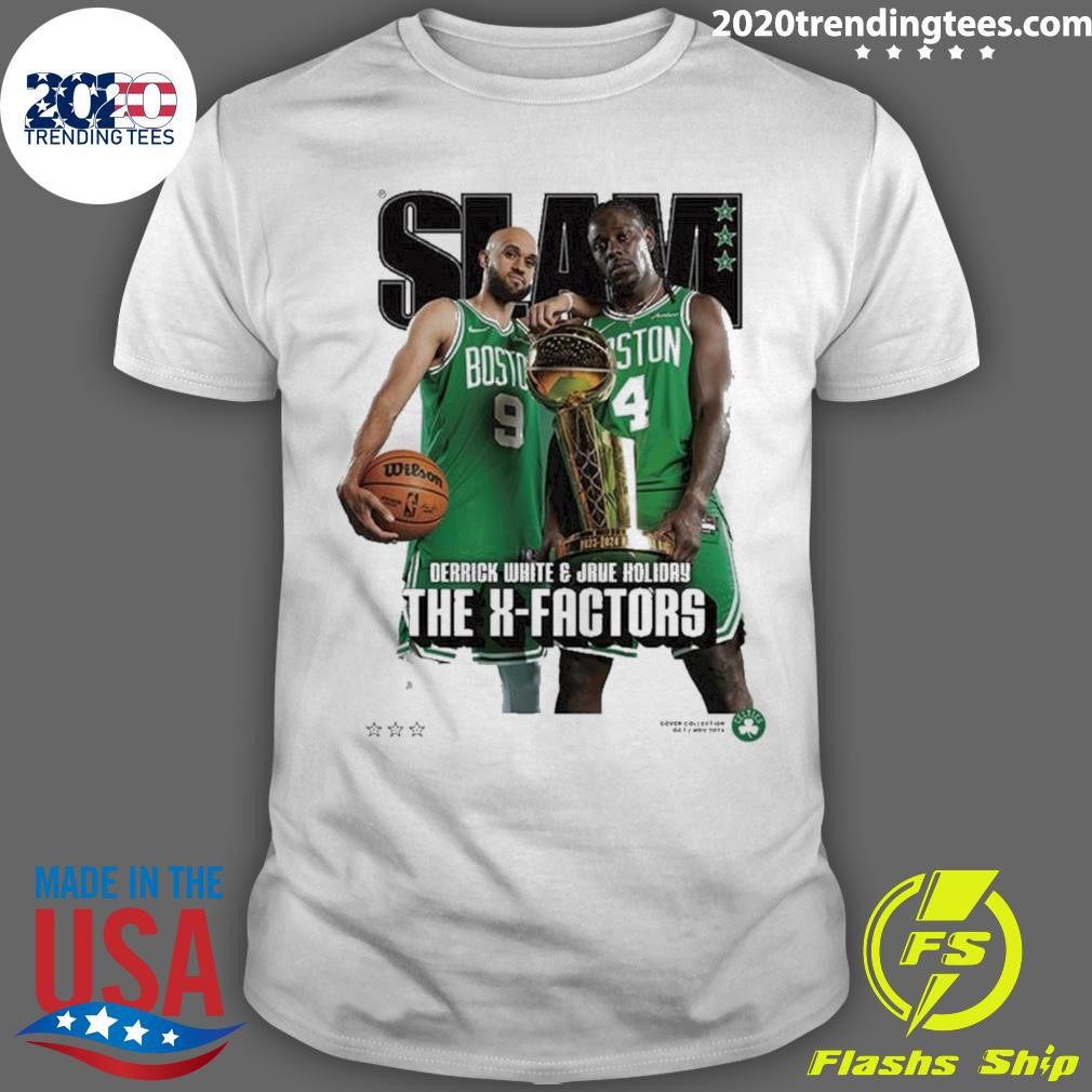 Nice Slam 252 Cover Derrick White And Jrue Holiday Boston Celtics The X-factors 2024-25 Nba T-shirt