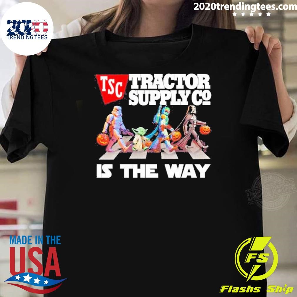 Nice Star Wars Characters Abbey Road Tractor Supply Company Is The Way Halloween 2024 T-shirt