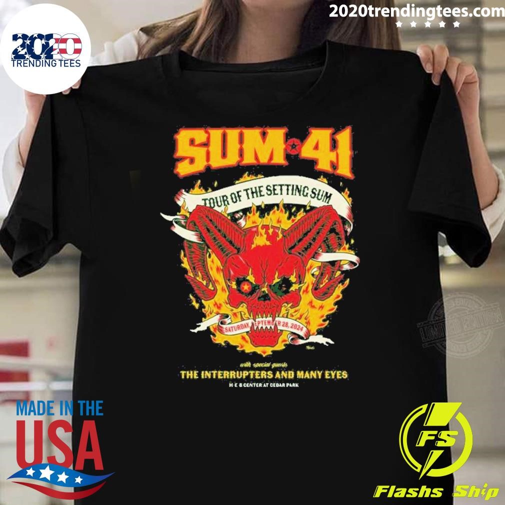 Nice Sum 41 H-E-B Center Cedar Park TX Sept 28 2024 Tour T-shirt