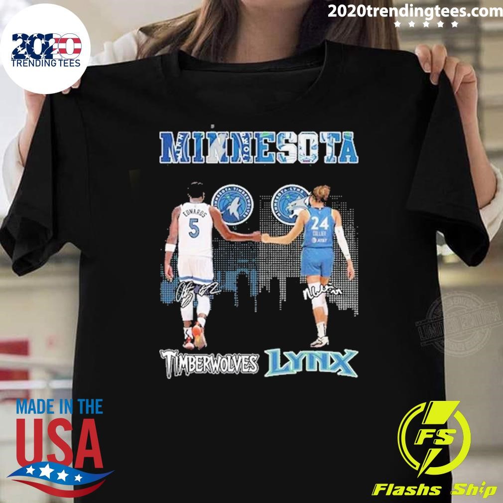 Nice Timberwolves Anthony Edwards Minnesota Lynx Napheesa Collier 2024 T-shirt