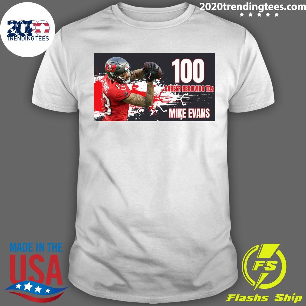 Official 100 Career Receiving TDs Mike Evans T-shirt