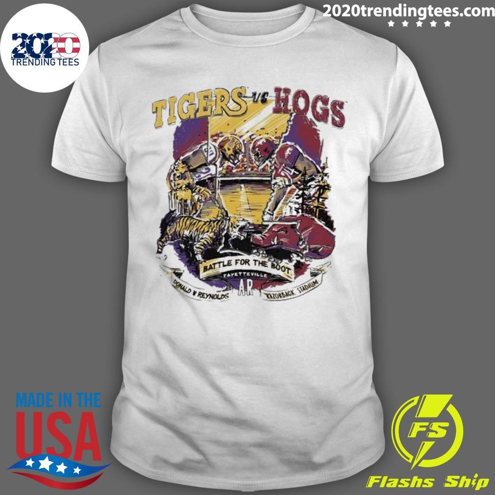 Official Arkansas Vs. Lsu Game Day 2024 Battle For The Boot Fayetteville Donald W Reynolds Ar Razorback Stadium 2024 T-shirt