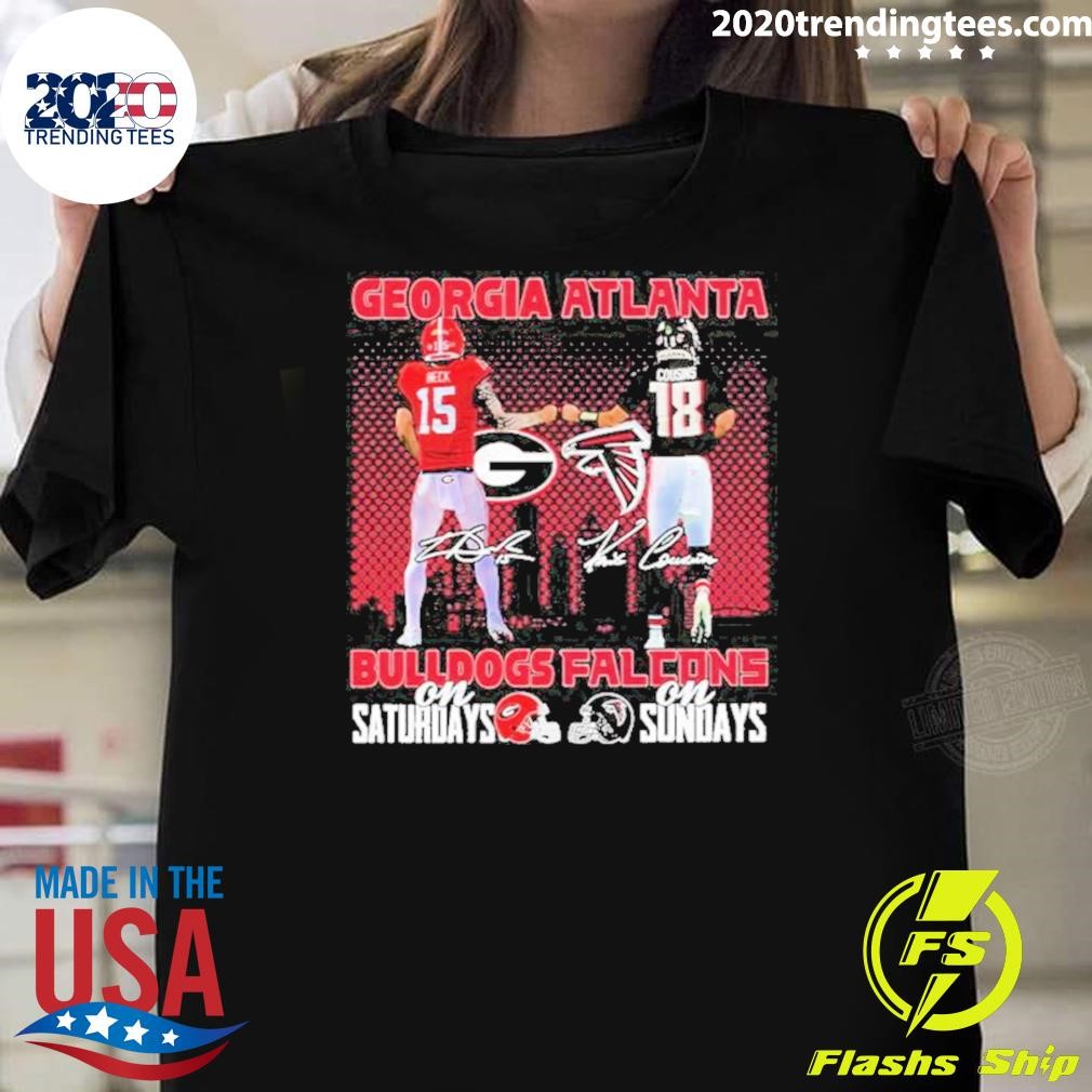 Official Carson Beck and Kirk Cousins Bulldogs On Saturdays Falcons On Sundays 2024 T-shirt