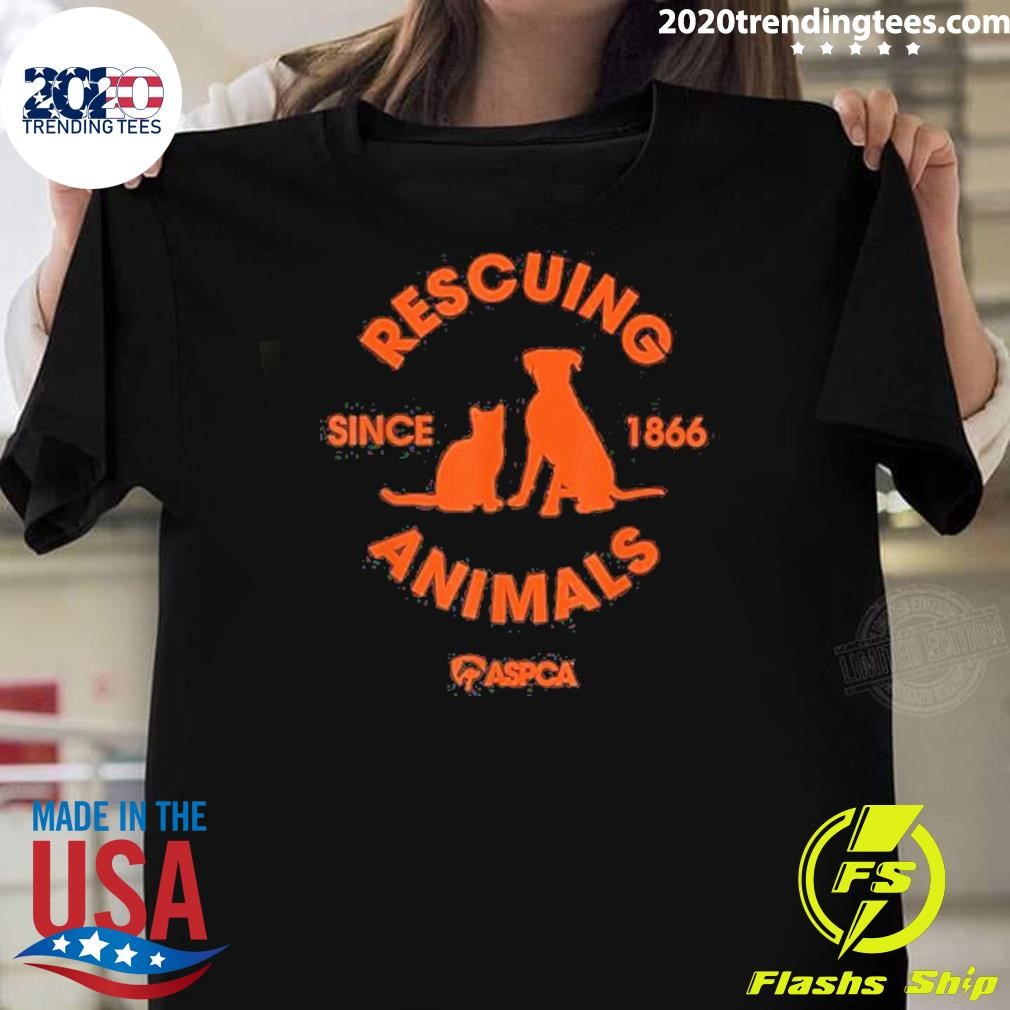 Official Cat Dog Rescuing Animals Since 1866 2024 T-shirt