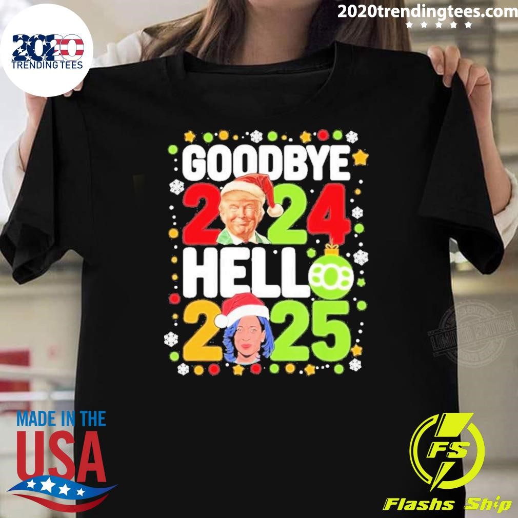 Official Christmas Eve Goodbye Trump 2024 Hello Kamala 2025 T-shirt