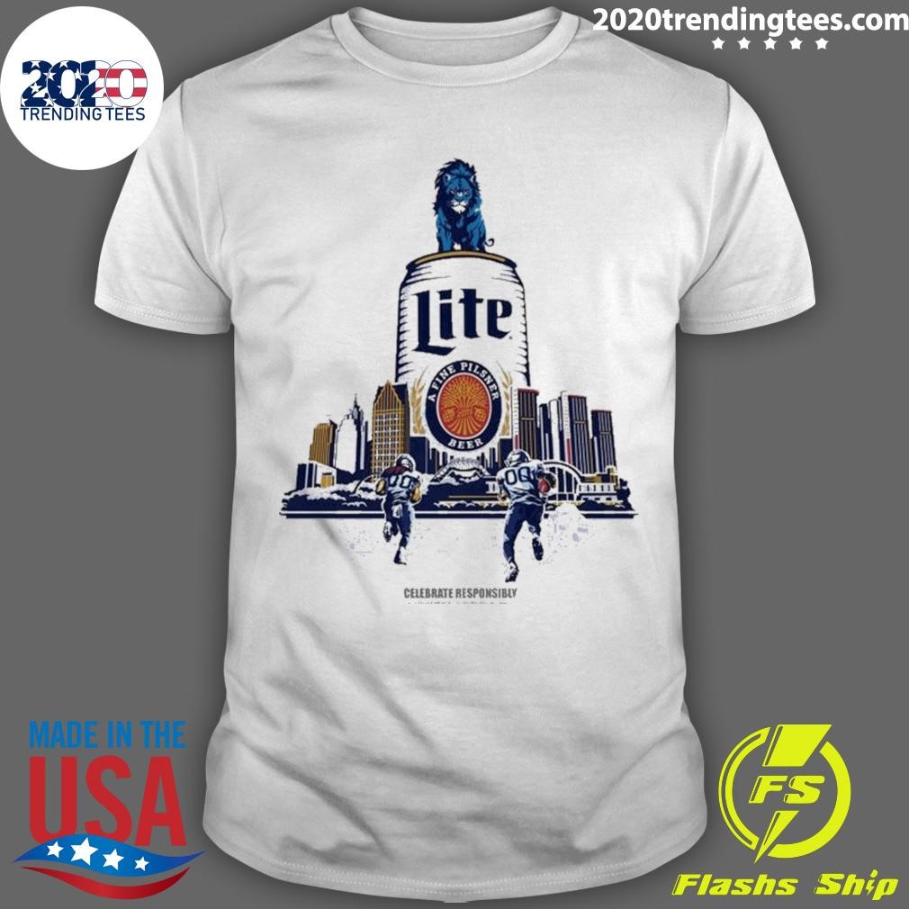 Official Detroit Lions Taking On The Titans Celebrate Responsibly 2024 Miller Brewing Co Milwaukee,wi 2024 T-shirt