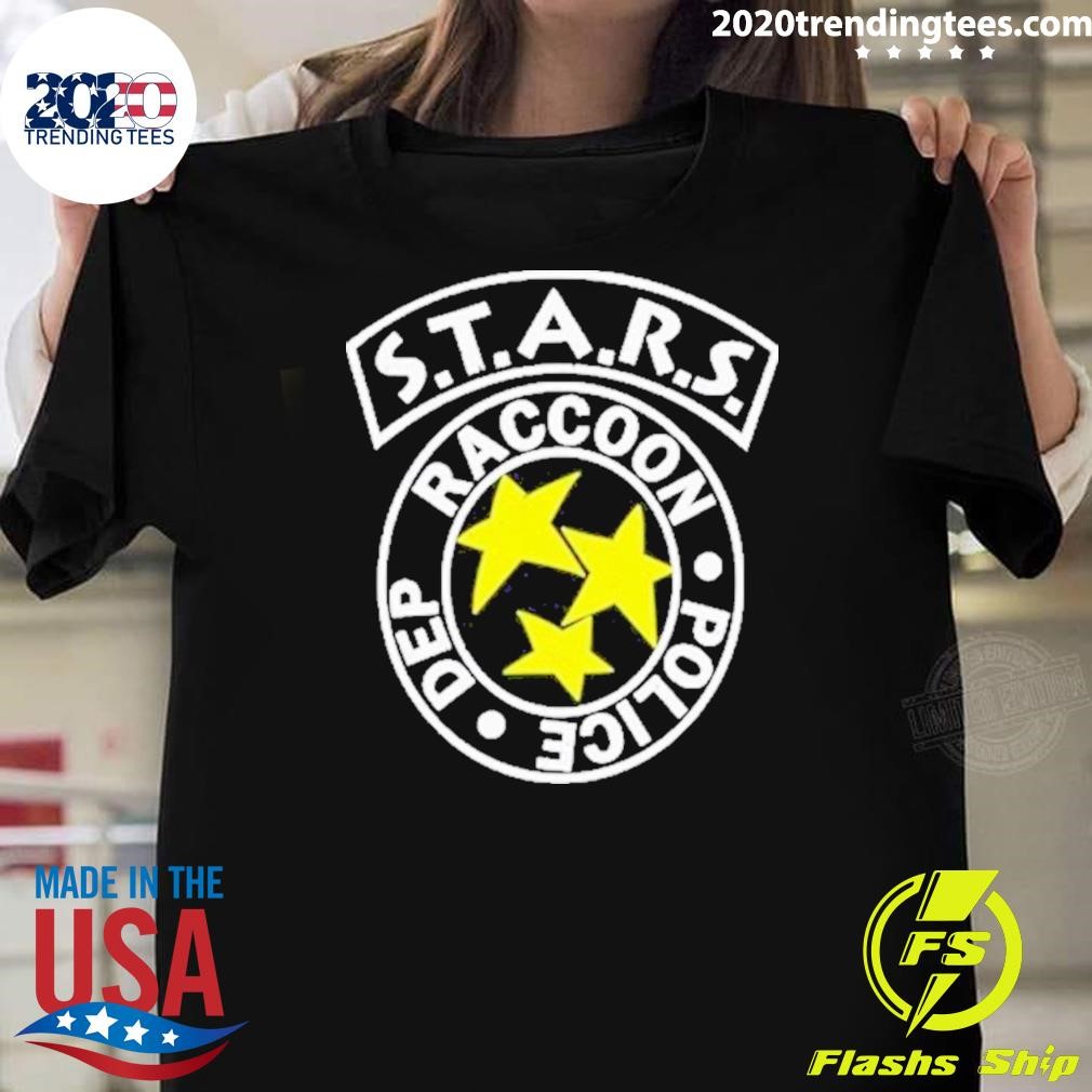 Official Drew Wearing Stars Raccoon Police Department 2024 T-Shirt