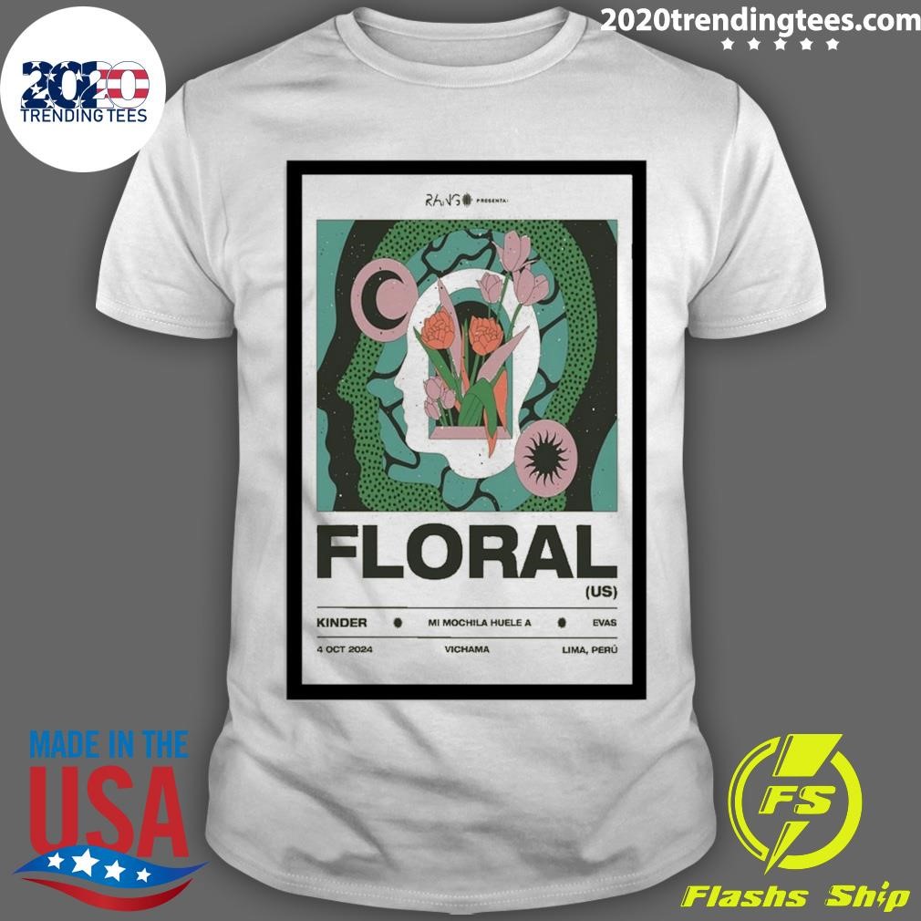 Official Floral The Band Oct 4 2024 At Lima, Peru, Vichama Conciertos Concert Tour T-Shirt