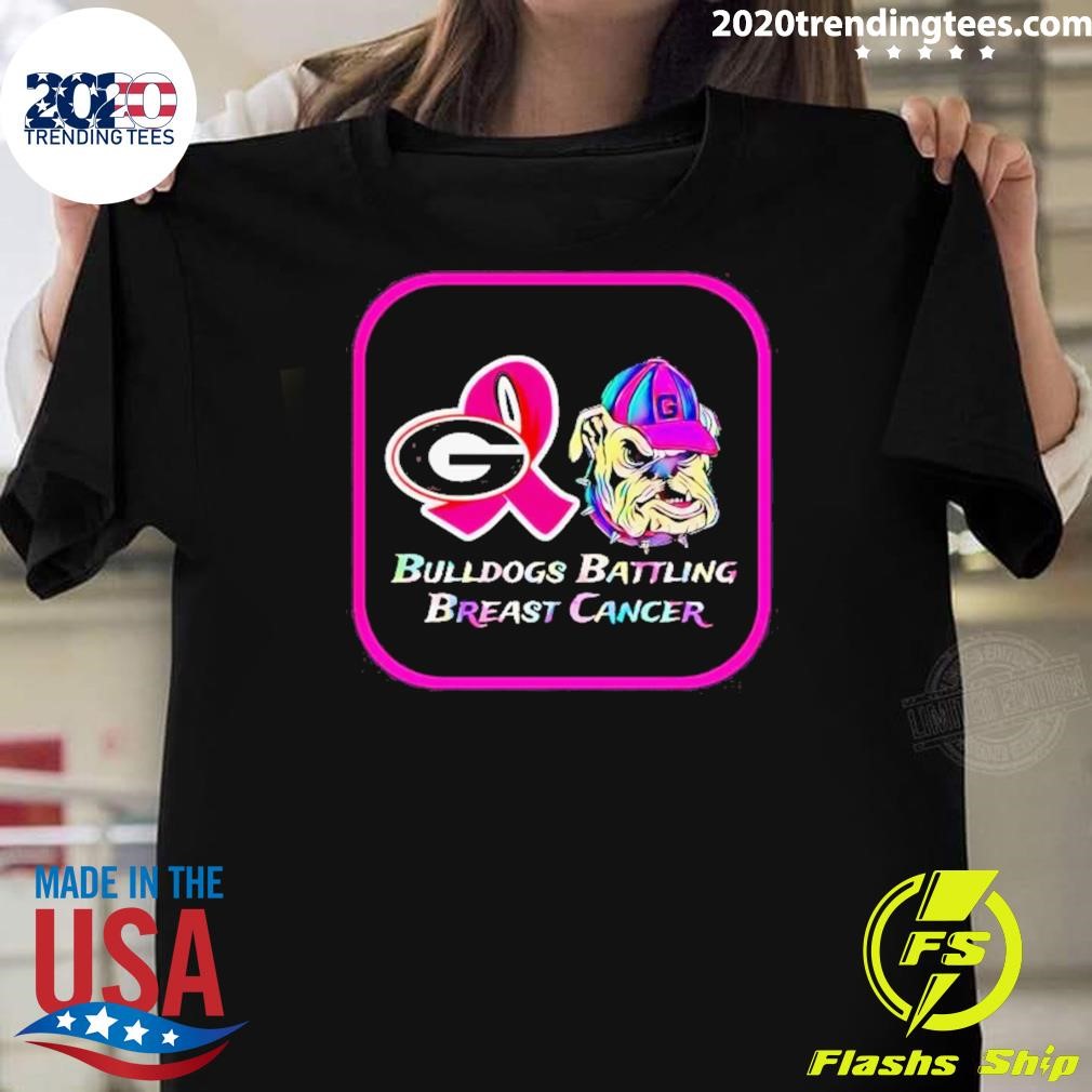 Official Georgia Bulldogs Battling Breast Cancer 2024 T-shirt