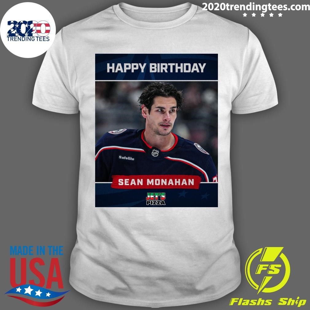 Official Happy Birthday Sean Monahan Jet's Pizza T-shirt