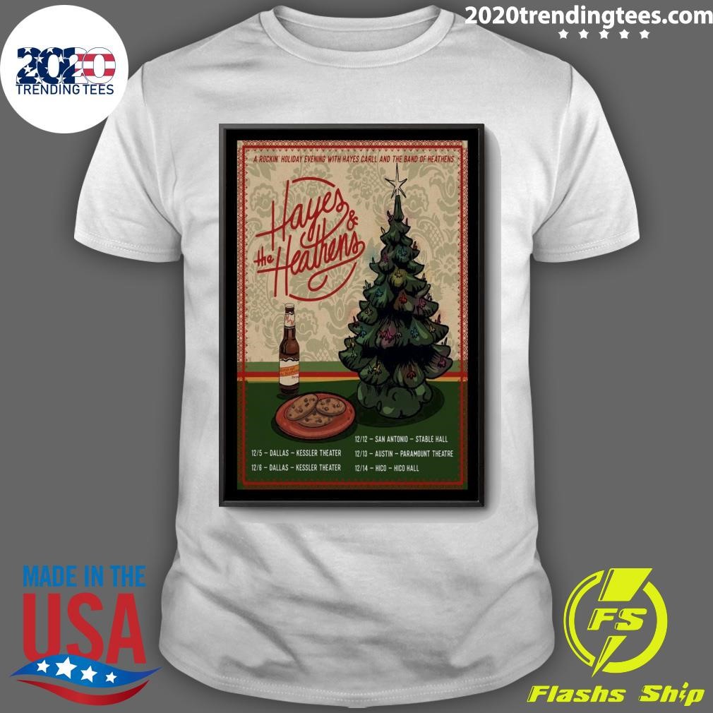 Official Hayes & The Heathens December 2024 Texas Tour T-shirt