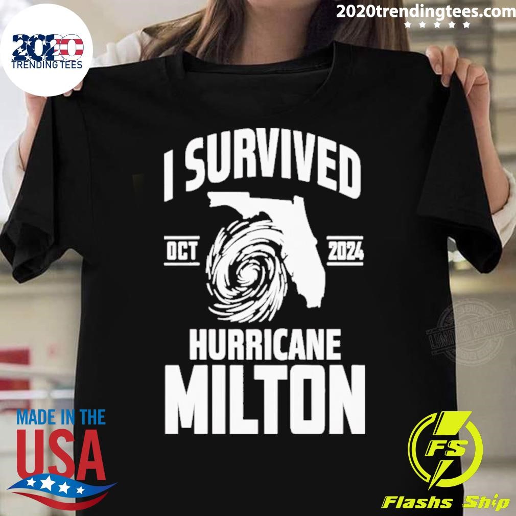 Official I Survived Hurricane Milton Oct 2024 Florida United States T-shirt