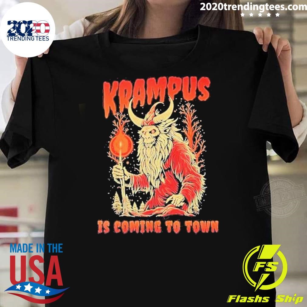 Official Krampus Is Coming To Town – Santa’s Favorite Helper Fun 2024 T-shirt