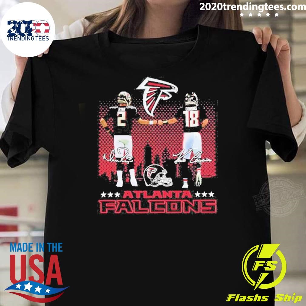 Official Matt Ryan And Kirk Cousins Atlanta Falcons Skyline Signatures 2024 T-shirt