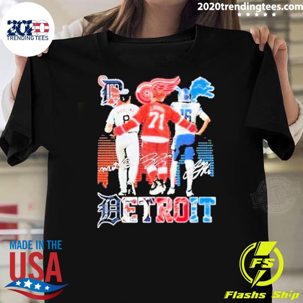 Official Matt Vierling Dylan Larkin And Jared Goff Detroit Sports 2024 T-shirt