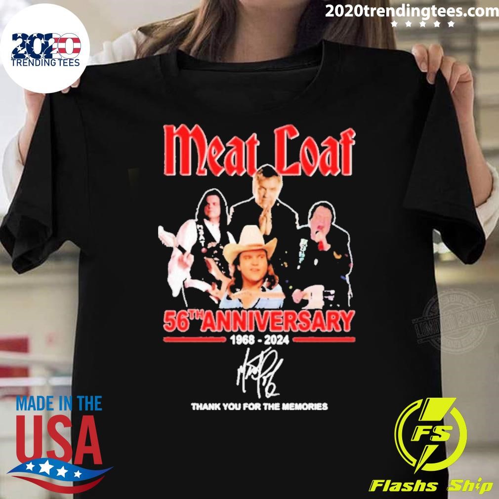 Official Meat Loaf Band 56th Anniversary 1968-2024 Thank You For The Memories 2024 T-shirt