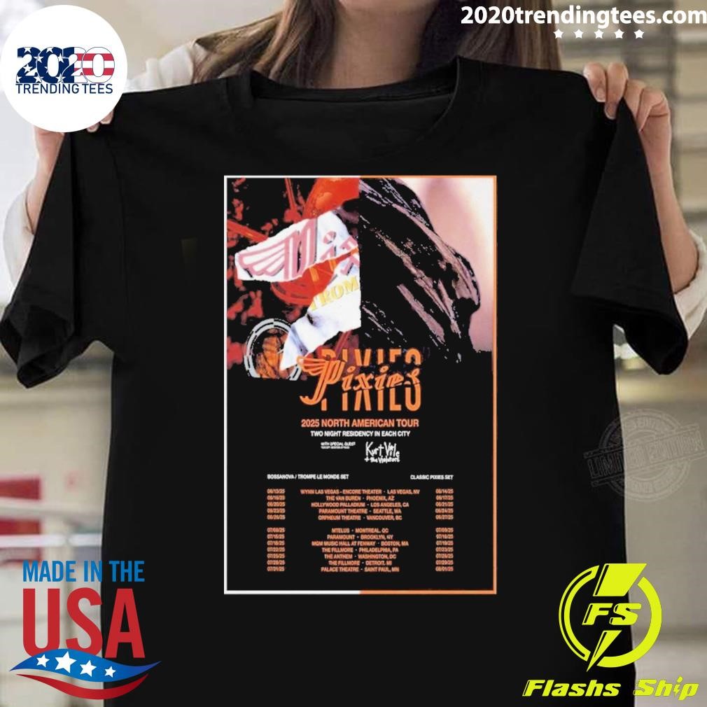 Official Pixies 2025 North American Tour Poster T-shirt