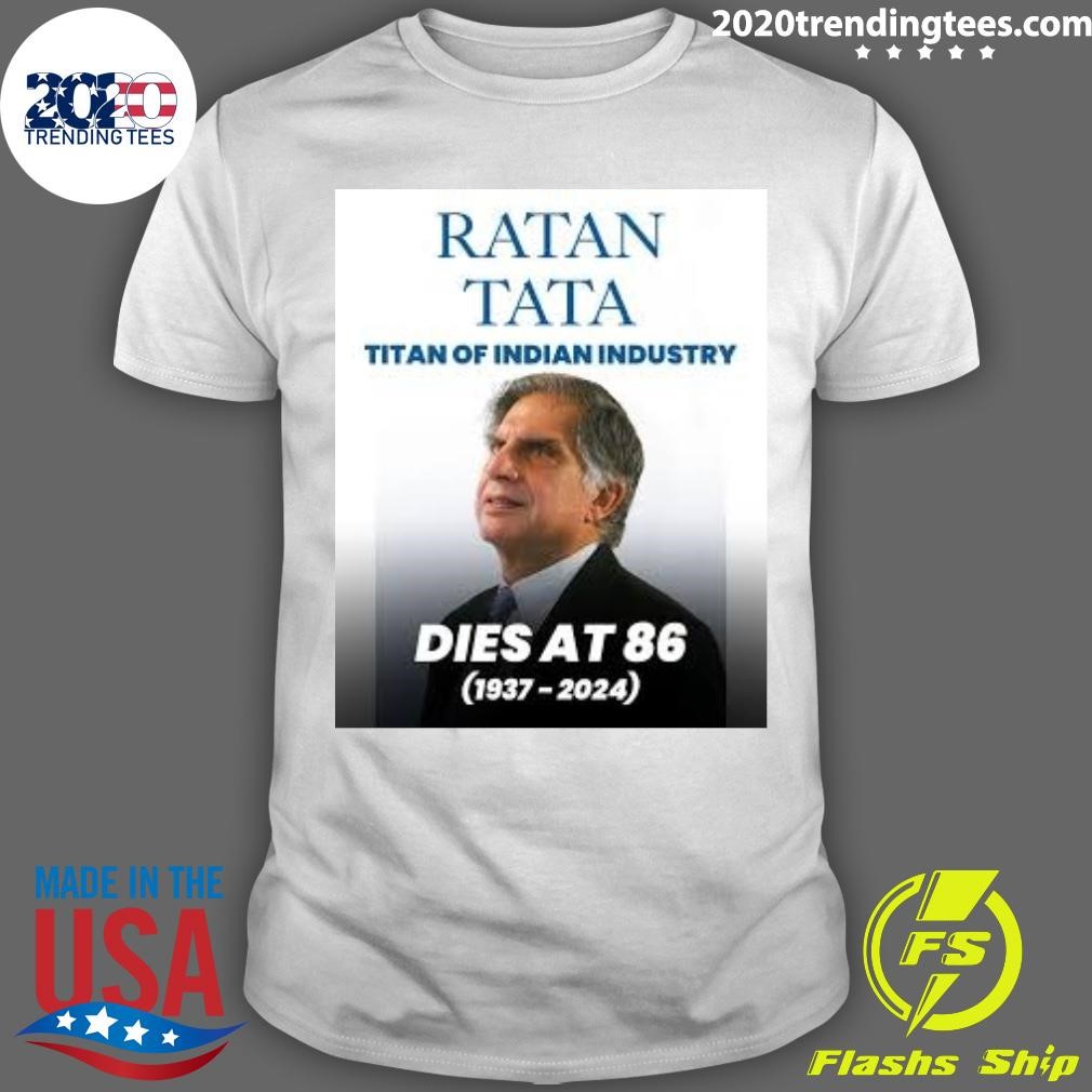 Official Ratan Tata Titan Of Indian Industry Dies At 86 (1937-2024) T-Shirt