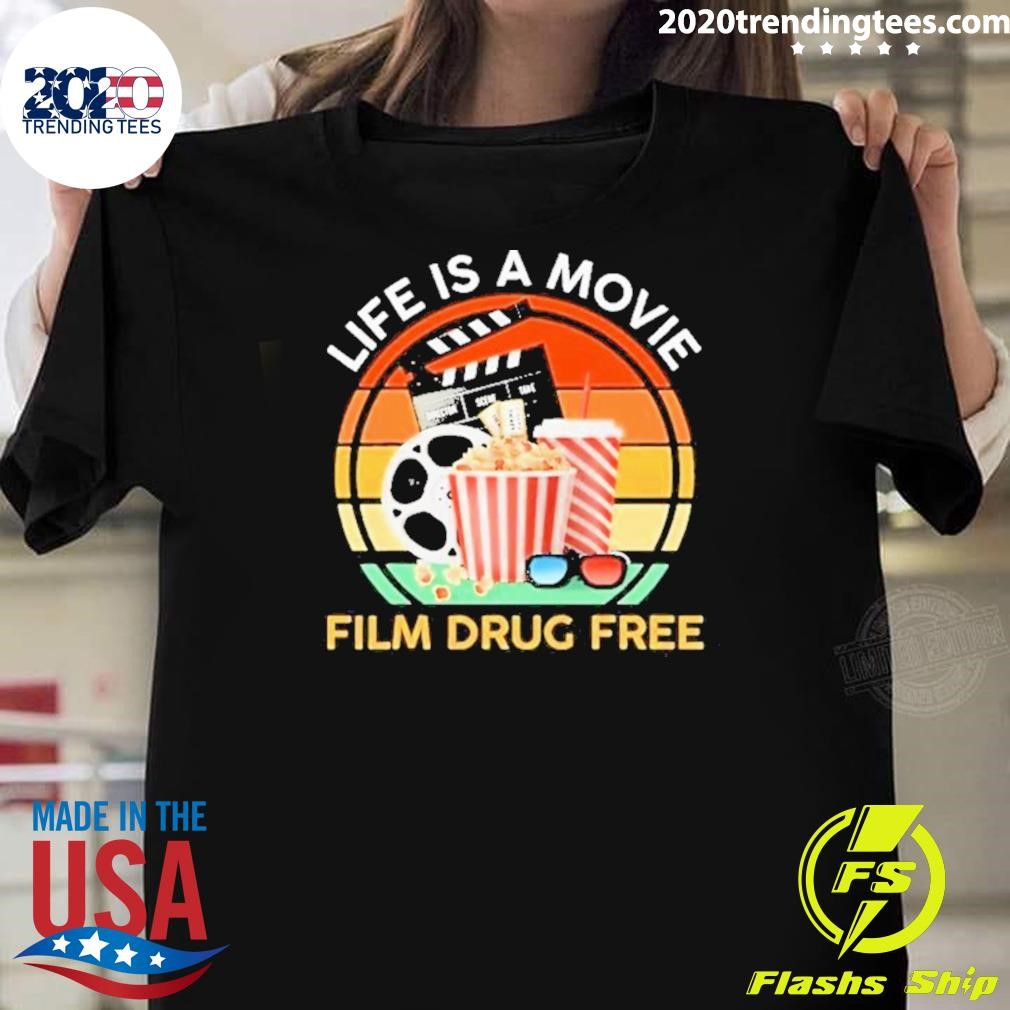 Official Red Ribbon Week Life Is A Movie Film Drug Free 2024 T-shirt