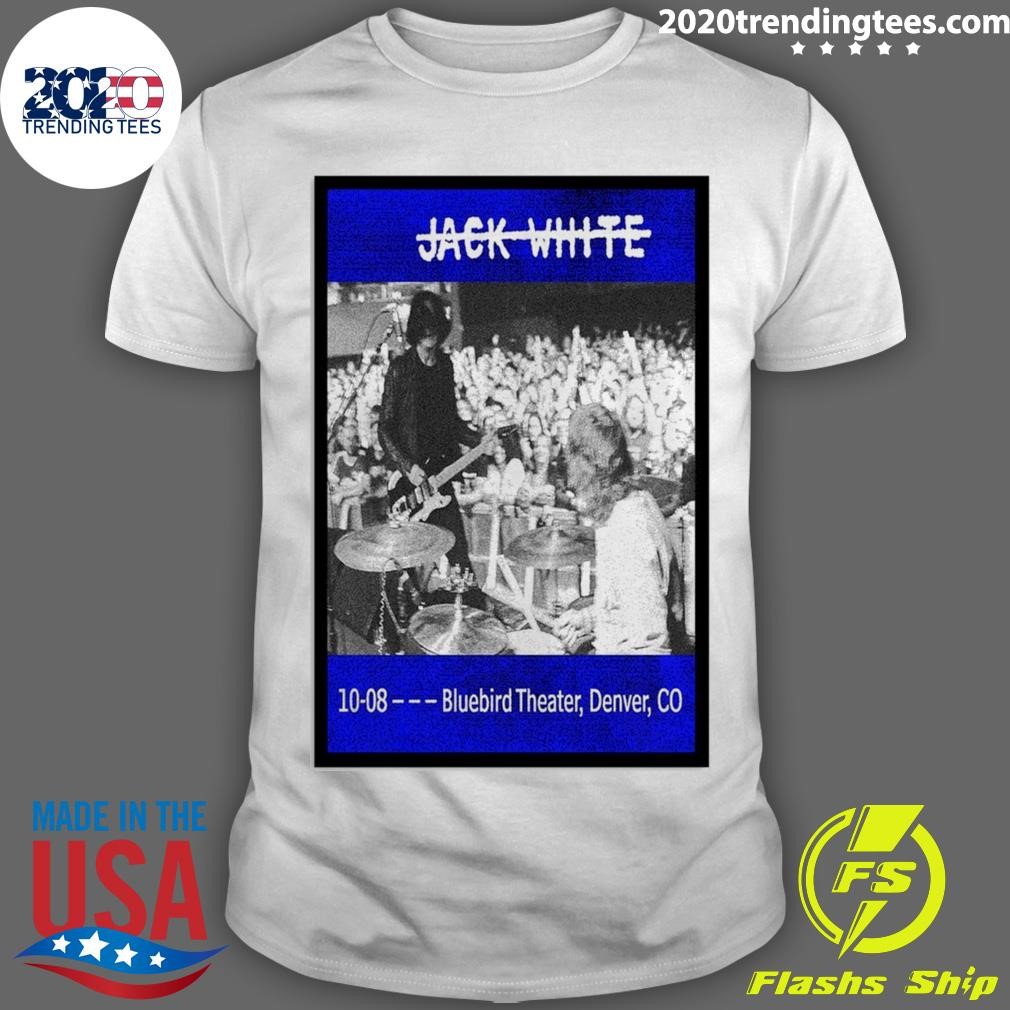 Official Show Denver, CO Tour Oct 8 2024 Jack White Bluebird Theater T-shirt