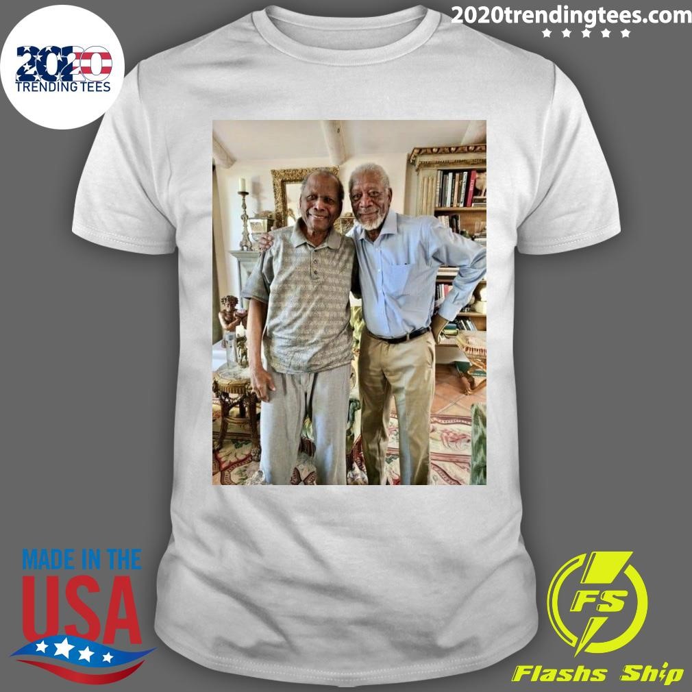 Official Sidney Poitier & Morgan Freeman Two Great Actors T-Shirt