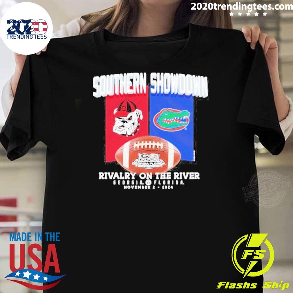 Official Southern Showdown Rivalry On The River Georgia Bulldogs vs. Florida Gators 2024 T-shirt