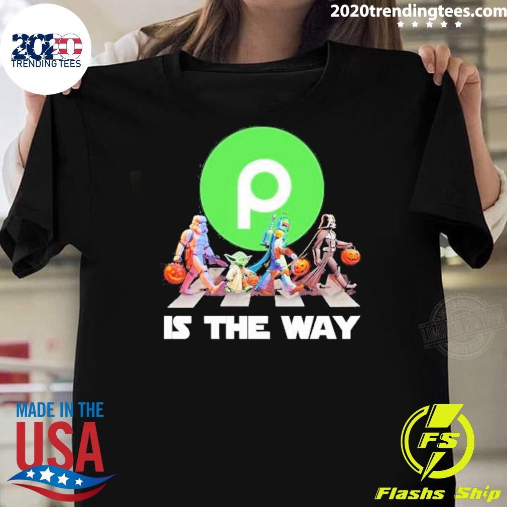 Official Star Wars Characters Abbey Road Publix Is The Way Halloween 2024 T-shirt