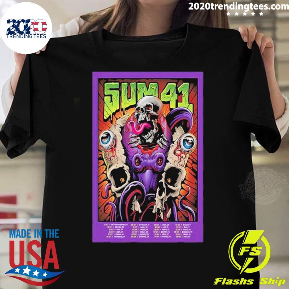 Official Sum 41 Tour 2024 Poster T-shirt