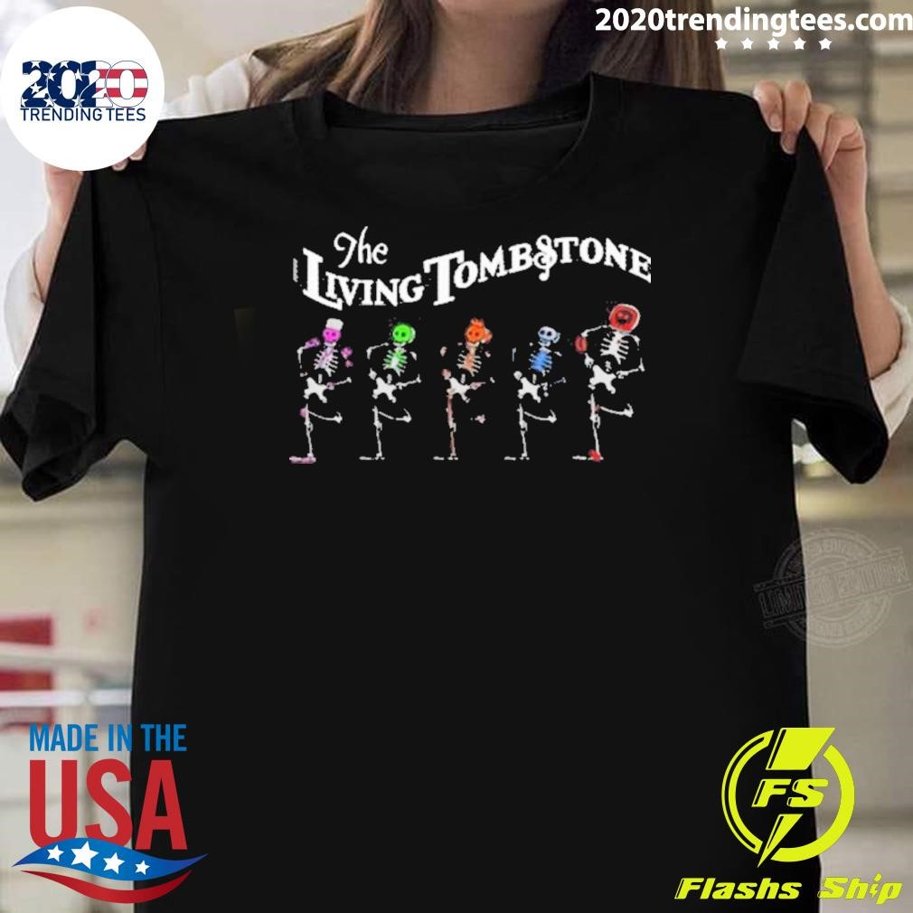 Official The Living Tombstone Skeleton 2024 T-shirt