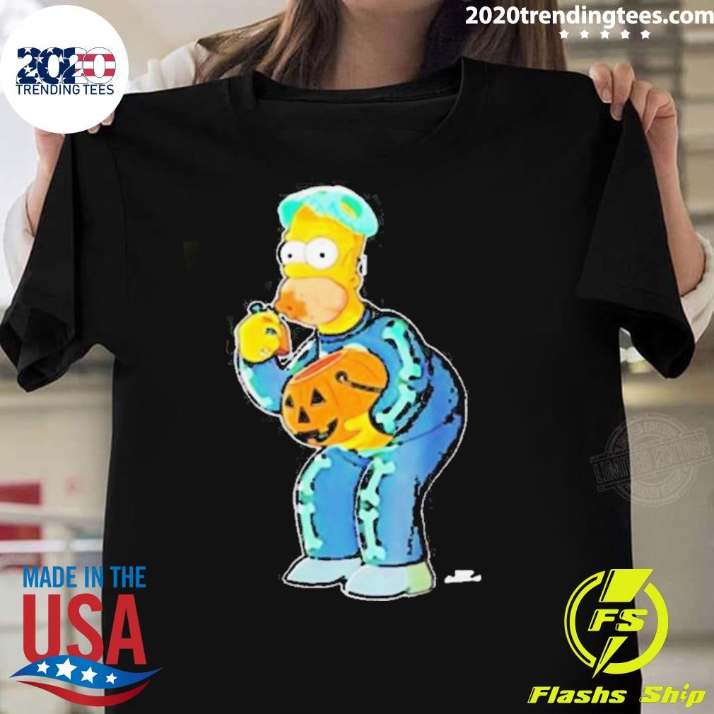 Official The Simpsons Homer Candy Feast Of Horror Halloween 2024 T-Shirt