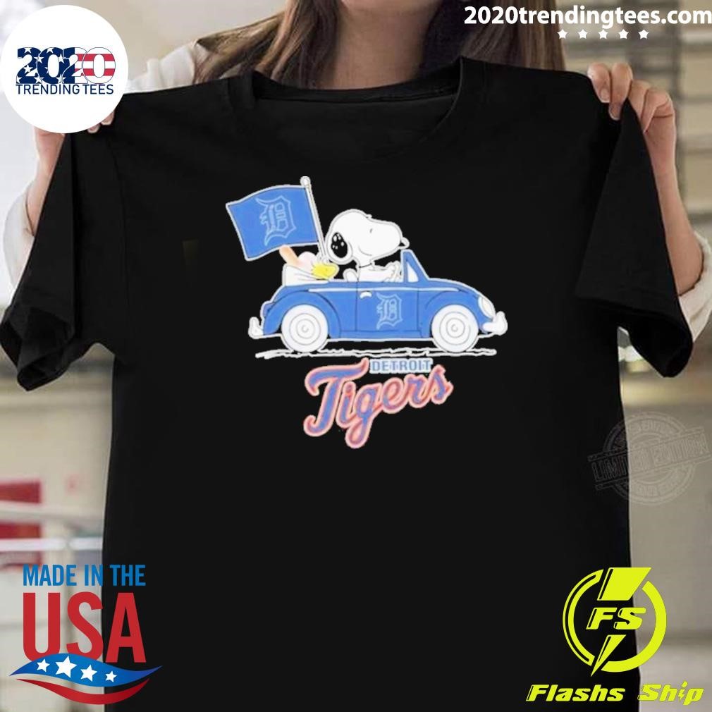 Official Tigers October Driving Carl Snoopy And Woodstock X Detroit 2024 T-shirt