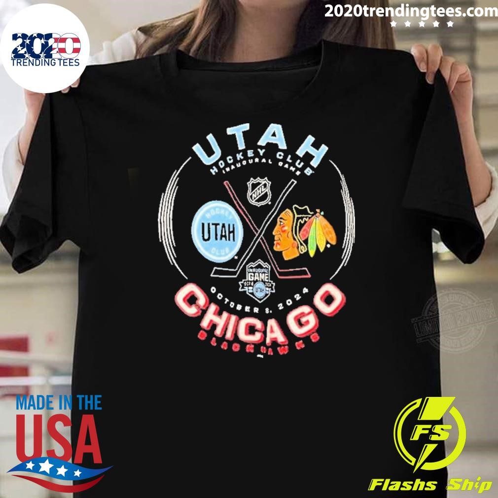 Official Utah Hockey Club Inaugural Game Chicago Blackhawks 2024 NHL T-shirt