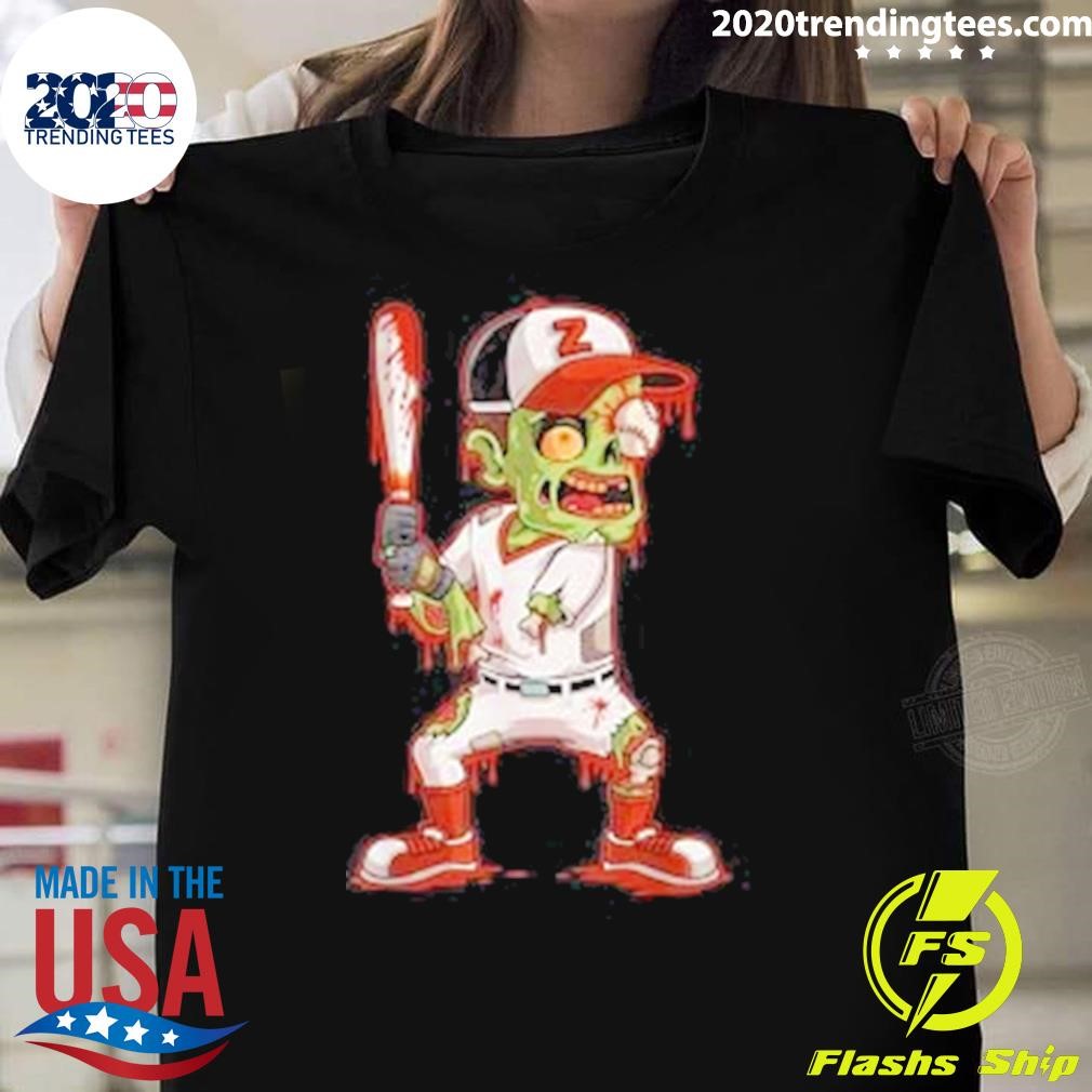 Official Zombie Baseball Batter Halloween Trick Or Treating Gift T-Shirt