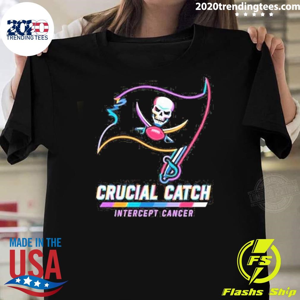 Original Cancer Awareness Tampa Bay Buccaneers 2024 Crucial Catch Intercept T-shirt