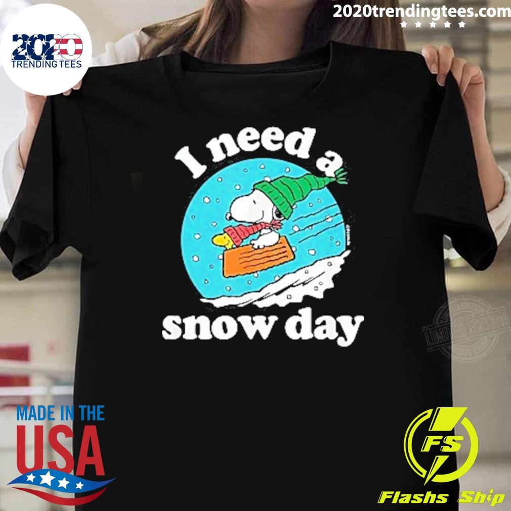 Original Christmas Snoopy I Need A Snow Day T-shirt