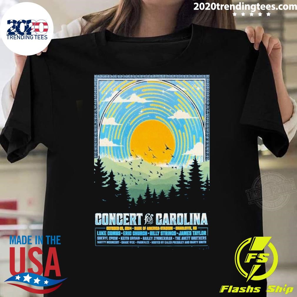 Original Concert For Carolina Bank Of America Stadium October 26 2024 Charlotte, Nc Tour Poster T-shirt