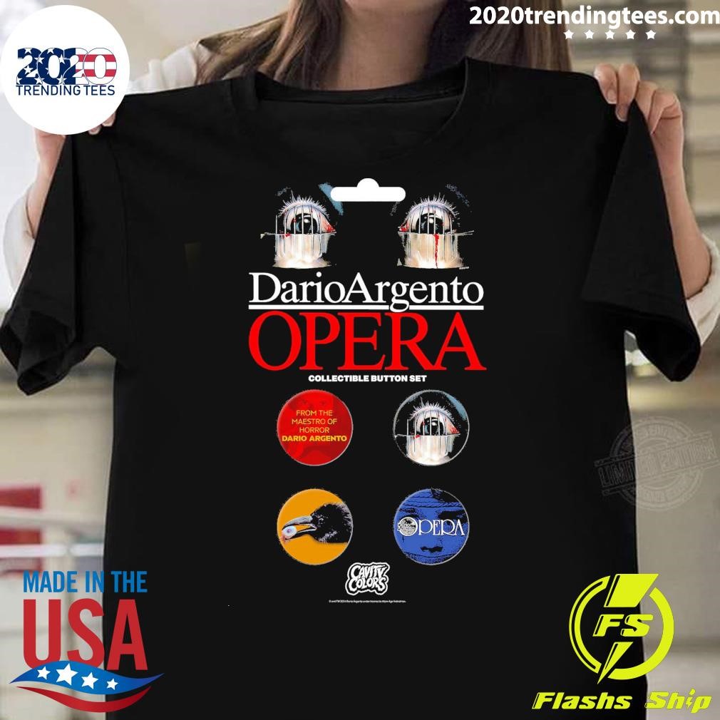 Original Dario Argento Opera Collectible Button Set T-shirt