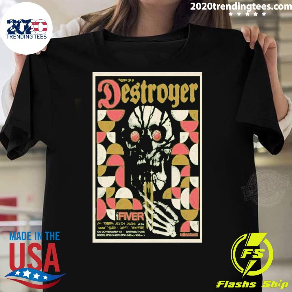 Original Destroyer Sanctuary Arts Centre Dartmouth, Ns Oct 30 2024 Tour T-shirt