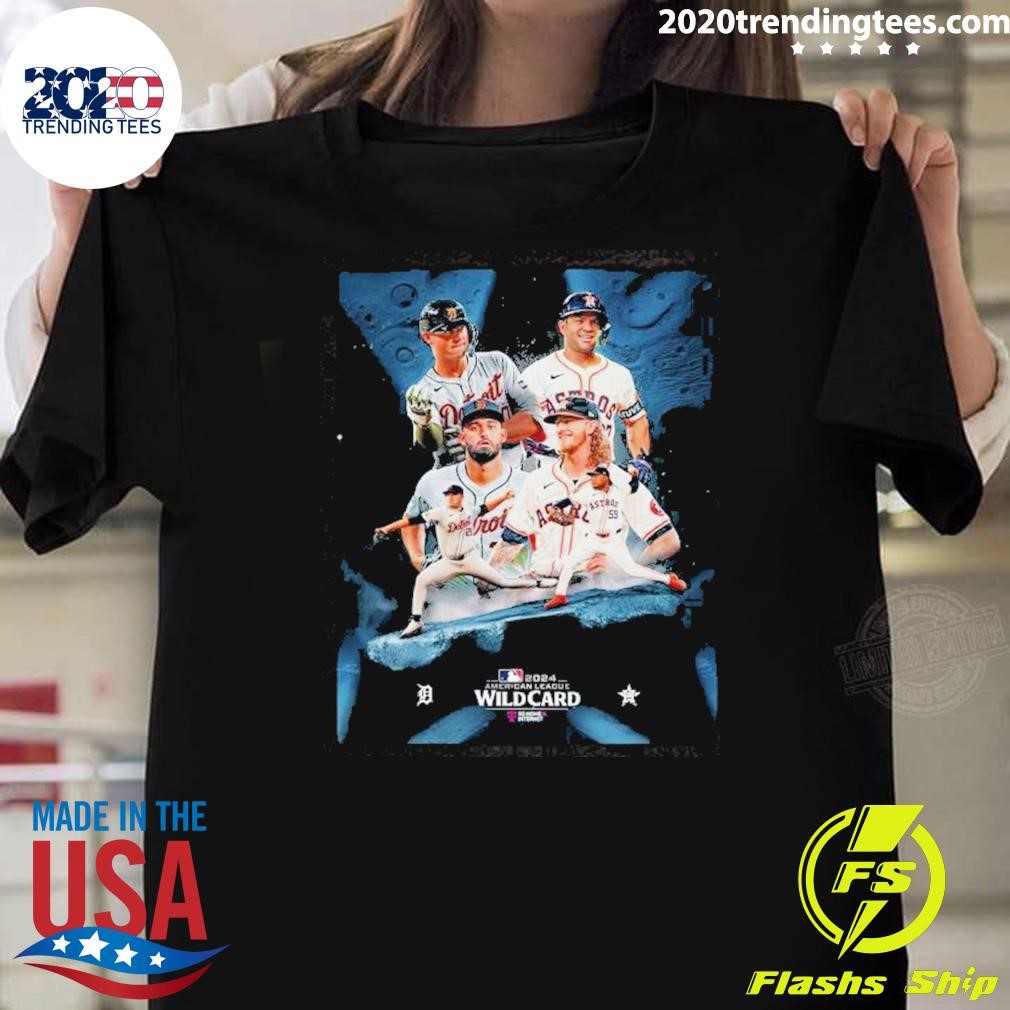 Original Detroit Tigers Vs Houston Astros 2024 American League Wild Card 2024 T-shirt