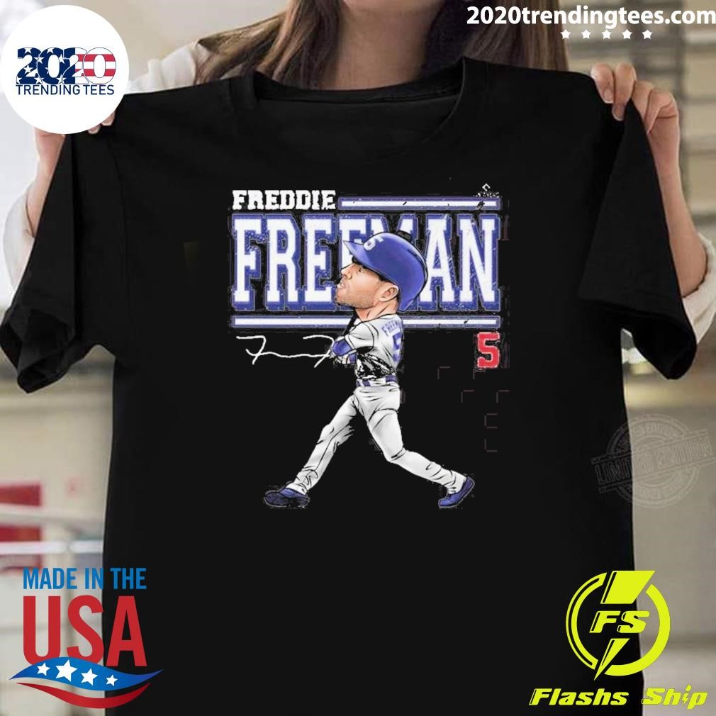 Original Freeman Los Angeles Dodgers Cartoon Signature 2024 T-shirt