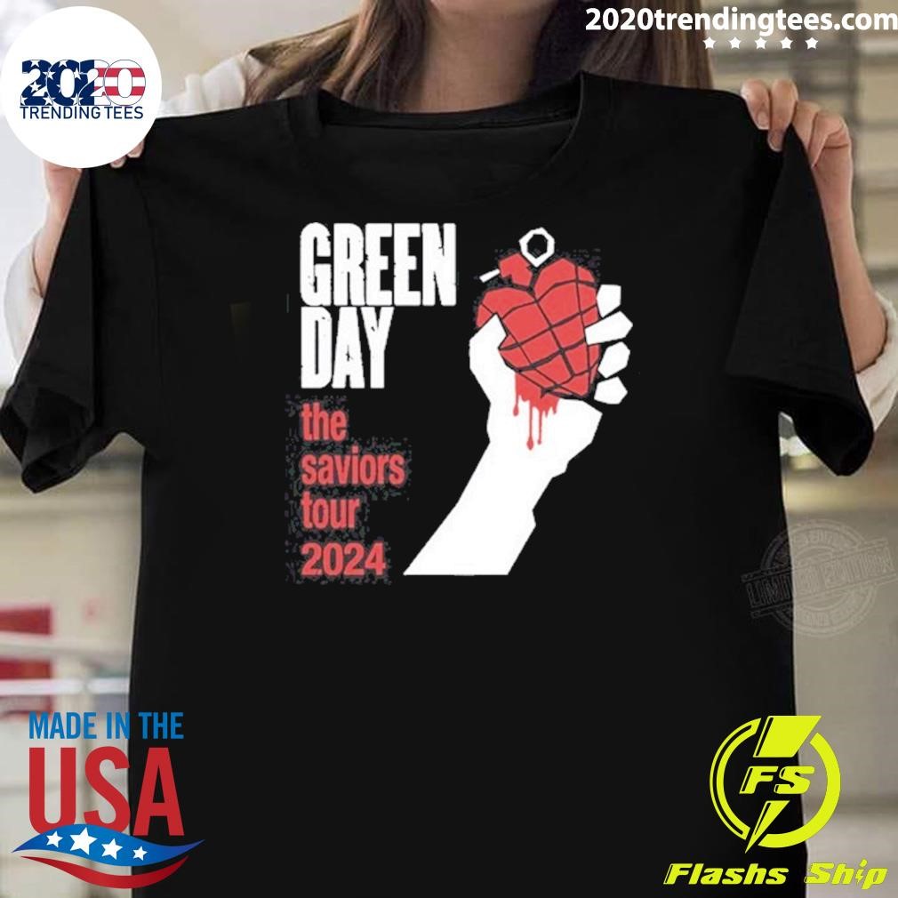 Original Green Day American Idiot The Saviors Tour 2024 T-shirt