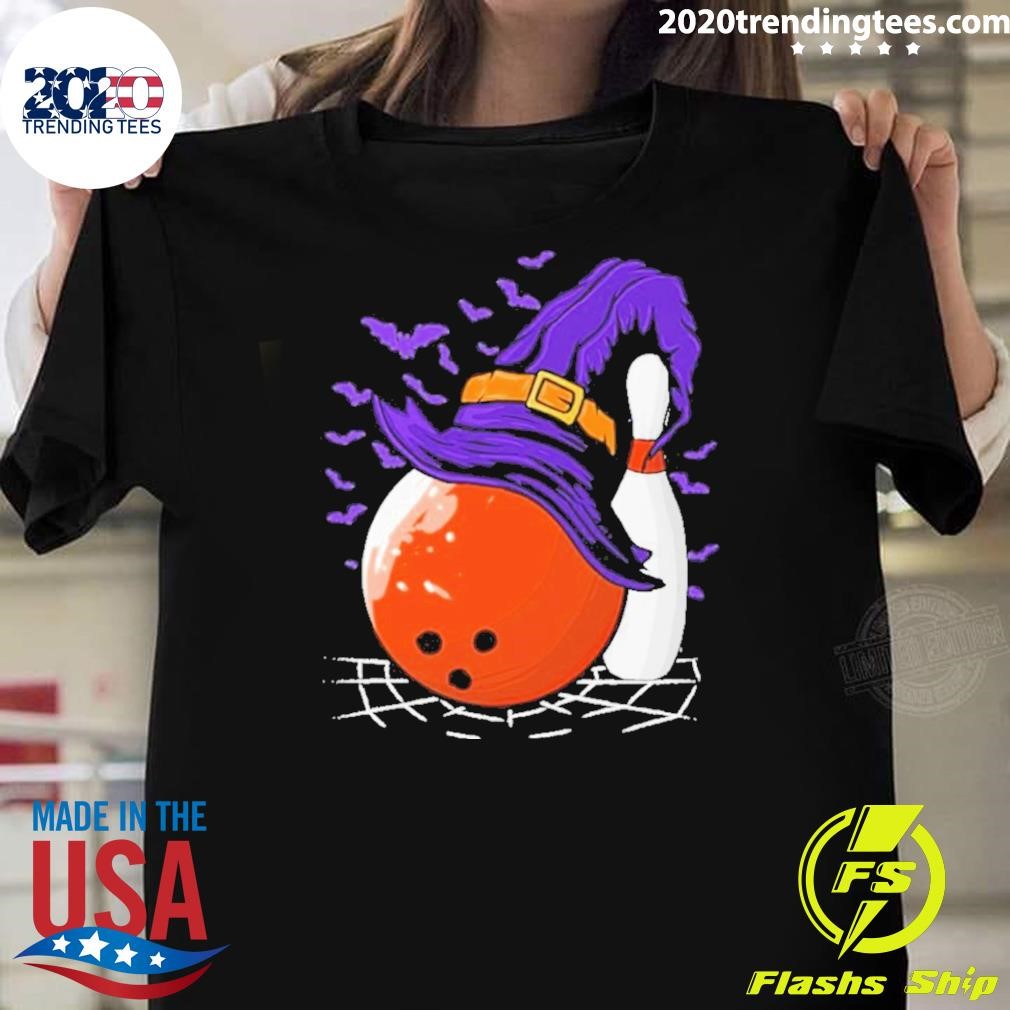 Original Hat Halloween Bowling Ball Witch 2024 T-shirt