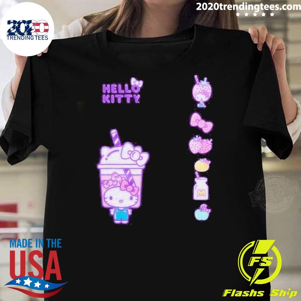 Original Hello Kitty Bubble Tea Boyfriend Fit Girls T-shirt