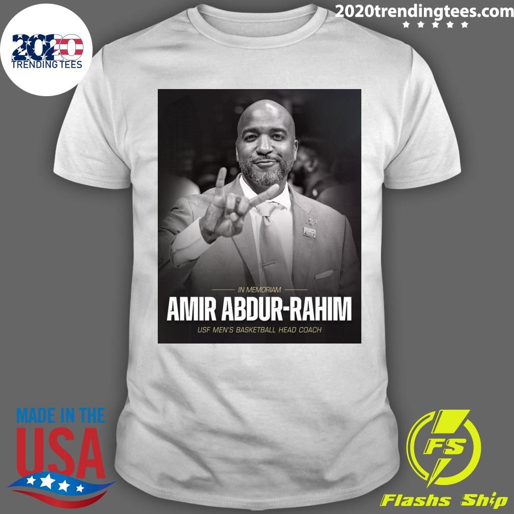 Original In Memoriam Amir Abdur-Rahim Usf Men's Basketball Head Coach T-shirt